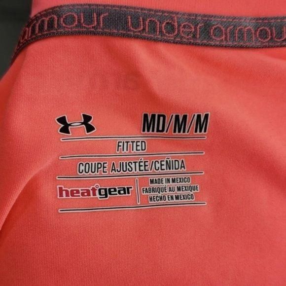 Under Armour Women's Peach Medium Scoop Neck Athletic Top Size Medium‎ - Picture 2 of 8